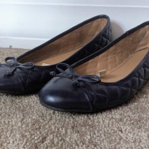 Navy Quilted Flats